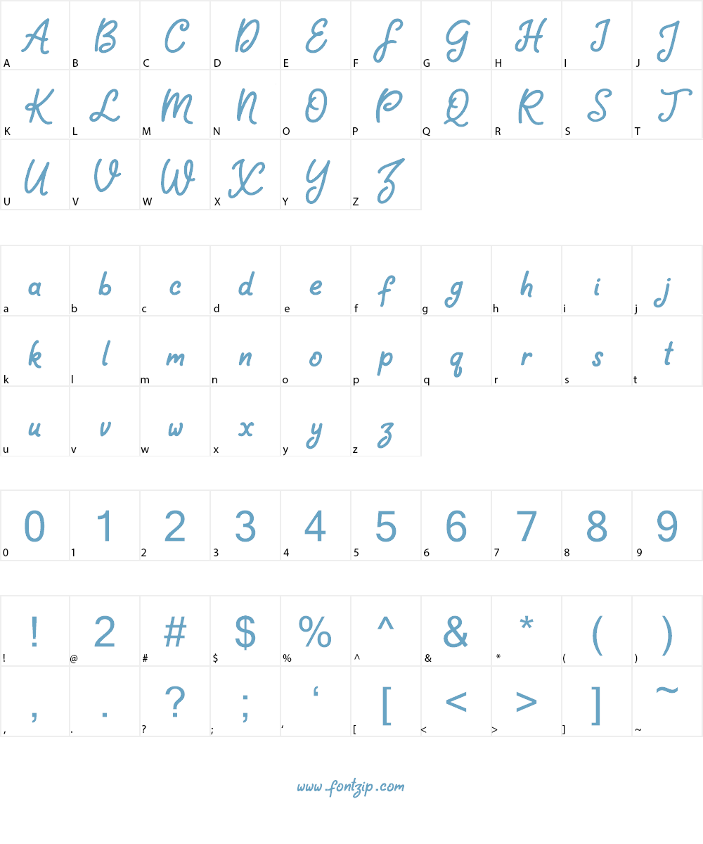 Falling Button Font Character